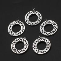 Zinc Alloy Hollow Pendants, Round, silver color, 23mm 