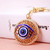 Zinc Alloy Key Clasp, with Czech Rhinestone, high quality plated, fashion jewelry & for woman & enamel 