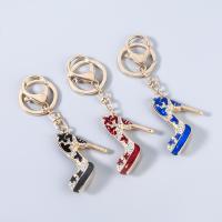 Zinc Alloy Key Clasp, Shoes, fashion jewelry & for woman & enamel & with rhinestone 