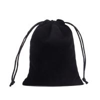 Sac cadeau velours, velours de coton, durable & normes différentes pour le choix, noire - Vendu par PC