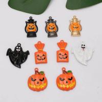 Mode Halloween-Anhänger, Zinklegierung, plattiert, DIY & Einbrenn-Lack & Halloween Schmuck & verschiedene Stile für Wahl, keine, 100PCs/Tasche, verkauft von Tasche