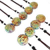 Gemstone Chip Necklaces, Resin, with Gemstone, Polygon, Unisex & epoxy gel Approx 25.6 Inch 