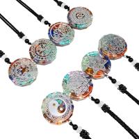 Gemstone Chip Necklaces, Resin, with Gemstone, Polygon, Unisex & epoxy gel Approx 25.6 Inch 