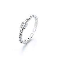 Cubic Zirconia Micro Pave Brass Finger Ring, Donut, micro pave cubic zirconia & for woman, platinum color US Ring 