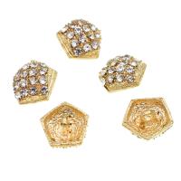 fer Les Attaches des Boutons, avec strass, doré, 17mm, Vendu par PC