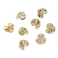 fer Les Attaches des Boutons, avec strass, doré, 19mm, Vendu par PC