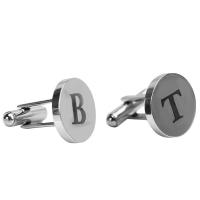 Bouton de manchette en acier titane, unisexe, argent, 10-40mm, Vendu par PC