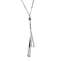 Collier de bijoux en argent , Argent sterling 925, Placage de couleur platine, pour femme Environ 19.8 pouce, Vendu par PC