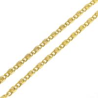 Eiserne Schmuck Kette, Eisen, goldfarben, 11x7x1mm, verkauft von m