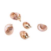 Trompette Shell pendentif en laiton, coquille de trompette, avec laiton, Placage de couleur d'or, unisexe, plus de couleurs à choisir, 20-50mm, Environ Vendu par sac