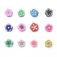 ポリマー粘土のジュエリー ビーズ, ポリマークレイ, 花形, DIY, 無色, 10mm, 30パソコン/バッグ, 売り手 バッグ