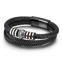 Cuir bracelet, acier de titane fermoir magnétique, pour homme, plus de couleurs à choisir, 23mm Environ 8.27 pouce, Vendu par PC