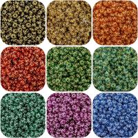 Granos de acrílicos acento oro, Acrílico, Bricolaje, más colores para la opción, 6mm, aproximado 420PCs/Bolsa, Vendido por Bolsa