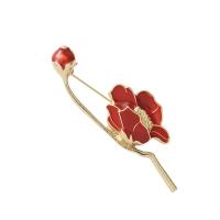 Enamel Brooch, Zinc Alloy, Flower, plated, Unisex 18-66mm 