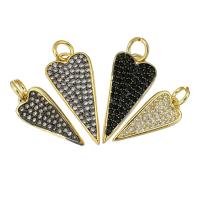 Cubic Zirconia Micro Pave Brass Pendant, gold color plated, micro pave cubic zirconia Approx 3.5mm 