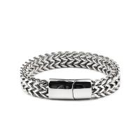 Acier titane bracelet, Placage, pour homme, argent, Vendu par PC