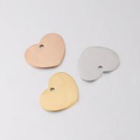 Stainless Steel Heart Pendants, 304 Stainless Steel, Vacuum Ion Plating, DIY 16mm 