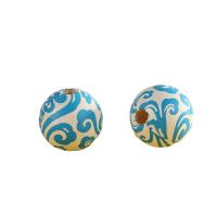 Printing Wood Beads, Schima Superba, Round, DIY 16mm 