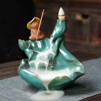 Incense Smoke Flow Backflow Holder Ceramic Incense Burner, Porcelain, handmade, for home and office & durable & multifunctional 