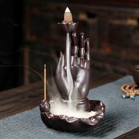 Incense Smoke Flow Backflow Holder Ceramic Incense Burner, Porcelain, handmade, for home and office & durable & multifunctional 