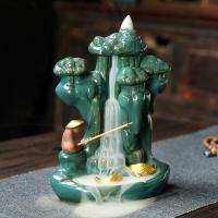 Incense Smoke Flow Backflow Holder Ceramic Incense Burner, Porcelain, handmade, for home and office & durable & multifunctional 