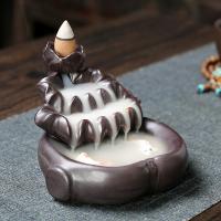 Incense Smoke Flow Backflow Holder Ceramic Incense Burner, Porcelain, handmade, for home and office & durable 