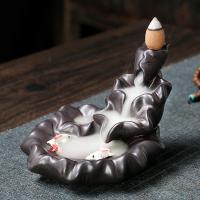 Incense Smoke Flow Backflow Holder Ceramic Incense Burner, Porcelain, handmade, for home and office & durable 