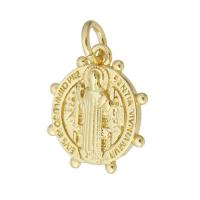 Brass Jewelry Pendants, gold color plated Approx 3mm 