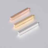 Stainless Steel Pendants, 304 Stainless Steel, Rectangle, Vacuum Ion Plating, DIY 