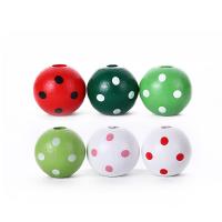 Printing Wood Beads, Schima Superba, Round, DIY 16mm 