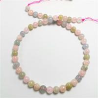 Perles de morganite, Rond, DIY & normes différentes pour le choix, couleurs mélangées .96 pouce, Vendu par brin