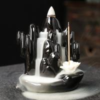 Incense Smoke Flow Backflow Holder Ceramic Incense Burner, Porcelain, handmade, for home and office & durable & multifunctional 