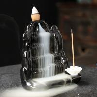 Incense Smoke Flow Backflow Holder Ceramic Incense Burner, Porcelain, handmade, for home and office & durable & multifunctional 