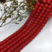 Teint perles de marbre, marbre teint, pilier, poli, DIY & mat, rouge corail Environ Vendu par brin