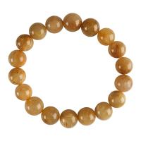 Rutilated Quartz Bracelet, Round, polished golden .87 Inch 