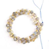 Perles en labradorite, avec Seedbead, lanterne, poli, DIY & normes différentes pour le choix & facettes, couleurs mélangées .96 pouce, Vendu par brin