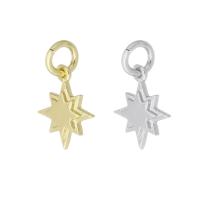 Brass Jewelry Pendants, Eight Point Star, plated Approx 3mm 