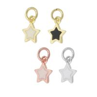 Enamel Brass Pendants, Star, plated Approx 3mm 