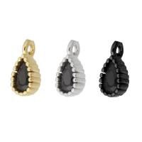 Cubic Zirconia Brass Pendants, Teardrop, plated, micro pave cubic zirconia Approx 2mm 