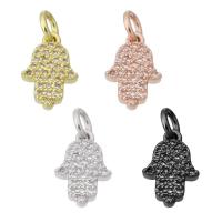 Cubic Zirconia Micro Pave Brass Pendant, Hand, plated, micro pave cubic zirconia Approx 3mm 