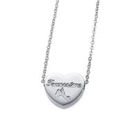 Collier de bijoux de titane, Acier titane, coeur, pour femme, couleur originale Environ 17.32 pouce, Vendu par PC