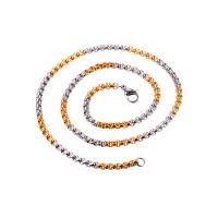 Stainless Steel Chain Necklace, 316 Stainless Steel, Vacuum Ion Plating, Unisex mixed colors 