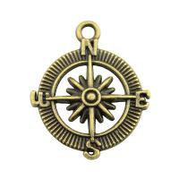 Zinc Alloy Jewelry Pendants, Compass, plated, fashion jewelry 24mm 