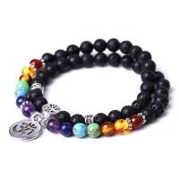 Lava Bead Bracelet, Unisex 6mm Approx 13.7 Inch 