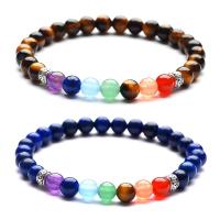 Gemstone Bracelets, Round, fashion jewelry & Unisex, 6mm Approx 7 Inch 