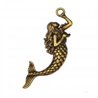 Zinc Alloy Jewelry Pendants, Mermaid, plated, DIY 