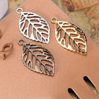 Zinc Alloy Leaf Pendants, plated, DIY & hollow 