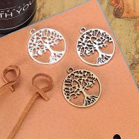 Zinc Alloy Jewelry Pendants, Tree, plated, DIY & hollow 25mm 