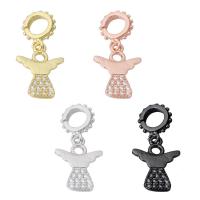 Brass Jewelry Pendants, plated, micro pave cubic zirconia 21mm Approx 4mm 