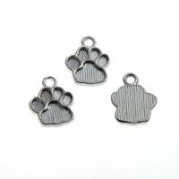 Zinc Alloy Jewelry Pendants, Footprint, silver color 